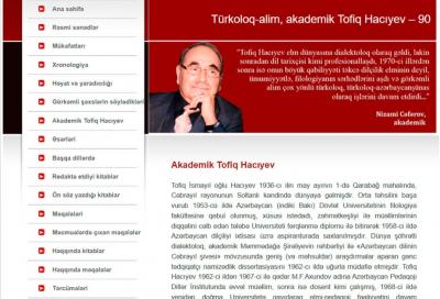 Akademik Tofiq Hacıyevin 90 illiyinə həsr olunan elektron məlumat bazası hazırlanıb