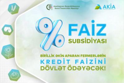 Azərbaycanda birillik əkin aparan fermerlərin kredit faizlərini dövlət ödəyəcək