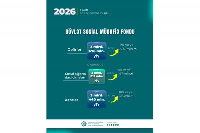 Yanvar-may aylarında DSMF-nin xərcləri 3 milyard 440 milyon manat olub