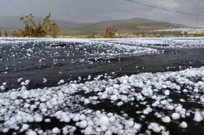 Gədəbəy və Göygölün bəzi kəndlərinə dolu düşüb