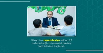 Suriyadan gətirilmiş 23 Azərbaycan vətəndaşı sosial xidmət müəssisəsinə yerləşdirilib