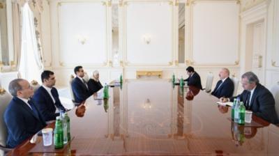 Prezident İlham Əliyev ABŞ Konqresinin Nümayəndələr Palatasının üzvünü qəbul edib