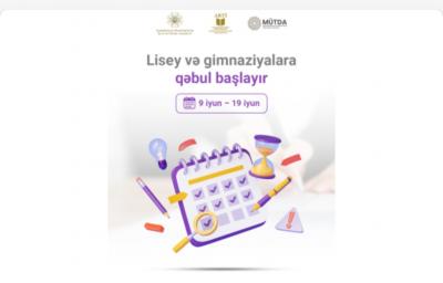 Lisey və gimnaziyalara qəbul üzrə qeydiyyat müddəti uzadılıb