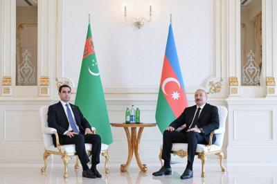 Prezident İlham Əliyevin Sərdar Berdiməhəmmədovla təkbətək görüşü olub