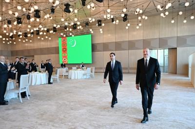 İlham Əliyevin adından Sərdar Berdiməhəmmədovun şərəfinə dövlət ziyafəti verilib