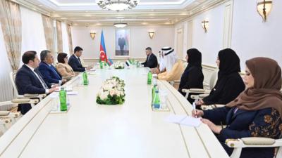 Sahibə Qafarova BƏƏ Federal Milli Şurası sədrinin birinci müavini ilə görüşüb