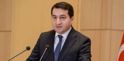 Hikmət Hacıyev Azərbaycan və Türkmənistan Prezidentlərinin Şuşa səfərindən paylaşım edib