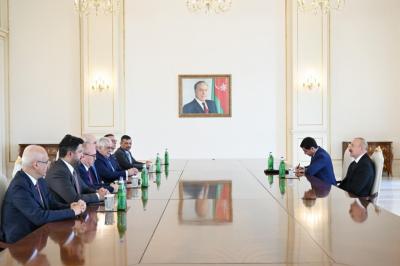 Prezident İlham Əliyev Türkiyə Böyük Millət Məclisinin sədrini qəbul edib