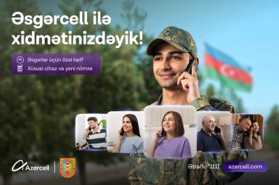 “Azercell” Silahlı Qüvvələr Günü münasibətilə “Əsgərcell” təklifini istifadəyə verir