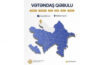 Ədliyyə naziri Balakəndə vətəndaşların müraciətlərini dinləyəcək