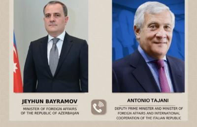 Azərbaycan və İtaliya XİN rəhbərlərinin  telefon danışığı olub
