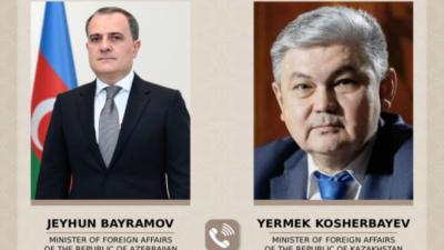 Azərbaycan və Qazaxıstan XİN rəhbərlərinin telefon danışığı olub