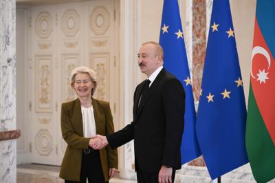 Prezident İlham Əliyev və Ursula fon der Lyayen mətbuata birgə bəyanatlarla çıxış ediblər -  YENİLƏNİB