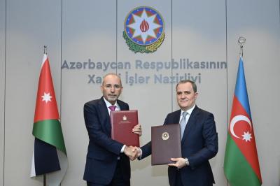 Azərbaycanla İordaniya arasında viza və enerji sahəsində iki sənəd imzalanıb