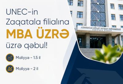 UNEC-in Zaqatala filialında MBA proqramı üzrə qəbul aparılacaq