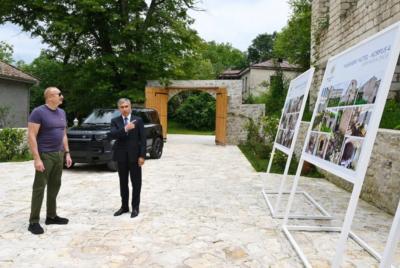 İlham Əliyev Şuşada "Yasəmən" hotelinin yeni korpusları ilə tanış olub