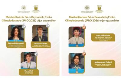 Azərbaycan məktəbliləri Beynəlxalq Fizika Olimpiadasında son 20 ilin ən yüksək nəticəsini əldə ediblər