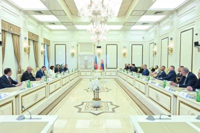 Milli Məclisin sədri Slovakiya Prezidenti ilə görüşüb