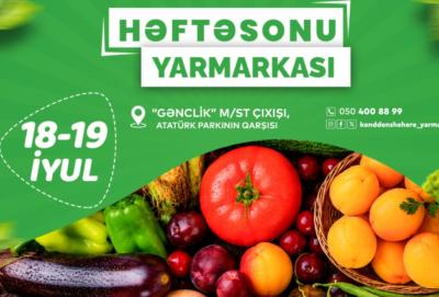 Bakıda növbəti “Kənddən Şəhərə” həftəsonu yarmarkası təşkil olunacaq