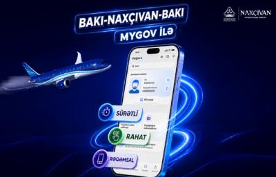Bakı-Naxçıvan aviareyslərində "mygov"la rəqəmsal qeydiyyata başlanılıb
