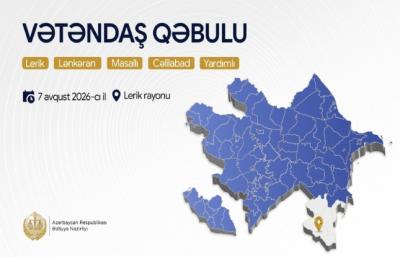 Ədliyyə naziri Lerik rayonunda vətəndaşları qəbul edəcək